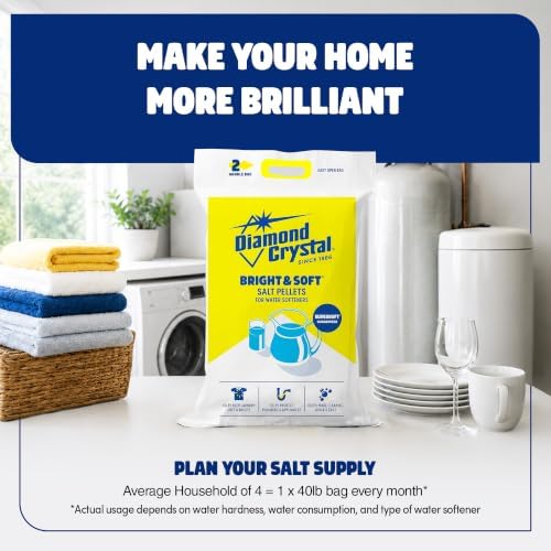 Diamond Crystal Bright & Soft Water Softener Salt Pellets, 50 Pounds - Image 6