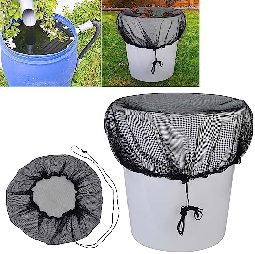Rain Barrels Covers Water Collection Buckets Leaf Screen Covers Rain Barrels Netting Screen with - Image 2