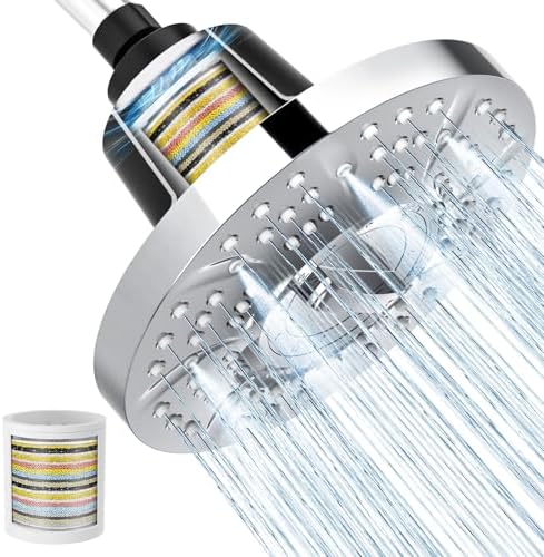 SR SUN RISE 7-Inch Filtered Shower Head with High Pressure Spray,Chrome by SRSUNRISE