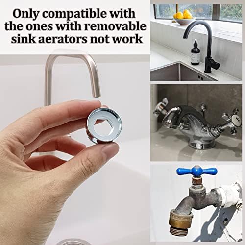 12 Pieces Faucet Adapter Kit Kitchen Aerator Male To Female Male Faucet Water Hose Adapter(Faucet Adapter Various Sizes) - Image 4