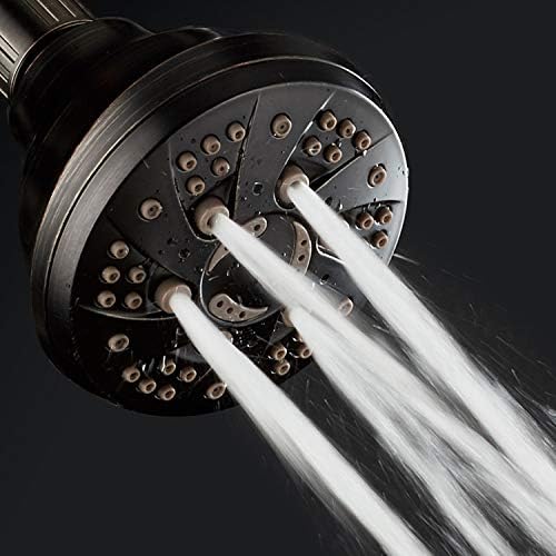 AquaDance Oil Rubbed Bronze High Pressure 6-Setting Spiral Shower Head - Angle Adjustable, Anti-Clog Showerhead Jets, Tool-Free Installation - USA Standard Certified - Top US Brand - Image 4