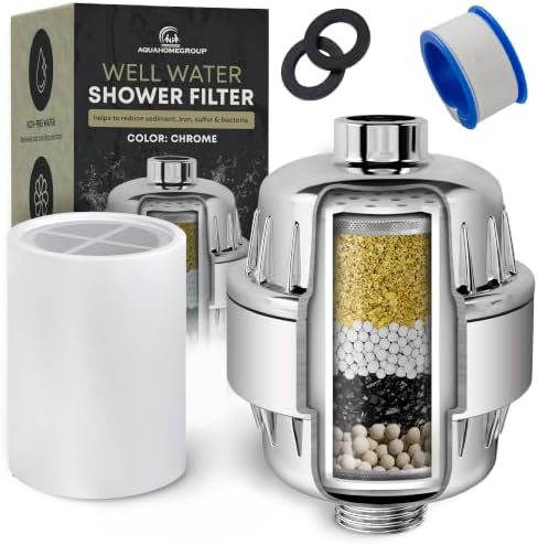 AquaHomeGroup Well Water Shower Filter, 5-Stage, KDF filtration - Image 2