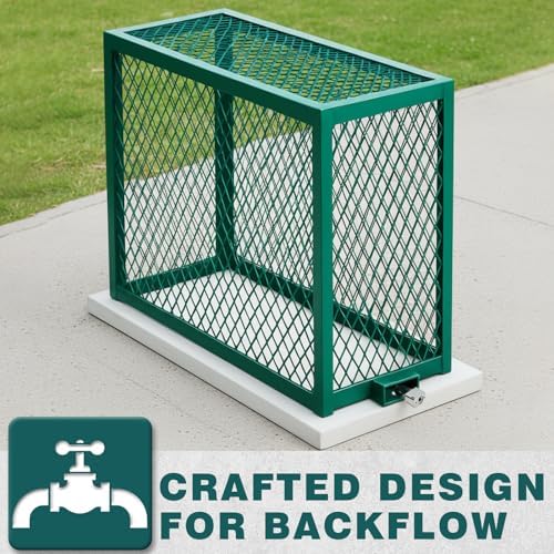 Steel Backflow Preventer Security Cage Cover, 34 3/8” L x 13 3/8” W x 24” H - Image 5