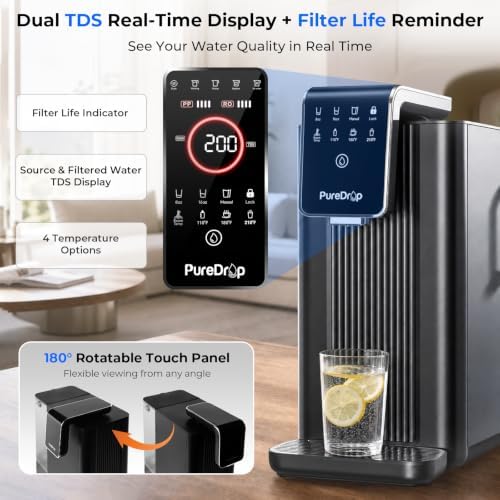 PureDrop PDR-100RCPH Countertop RO Water Filter with Auto-Fill Pitcher - Image 3