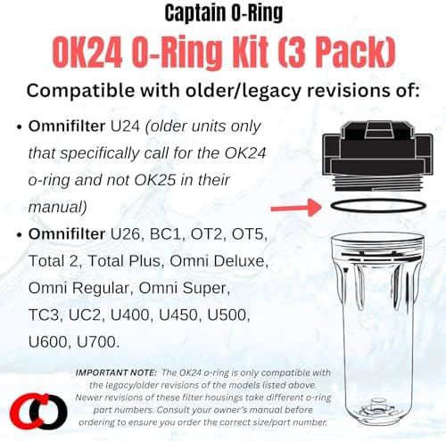 Captain O-Ring – Replacement OK24 O-Rings for Omnifilter Legacy/Older Model Water Filter Housings (3 Pack) - Image 3