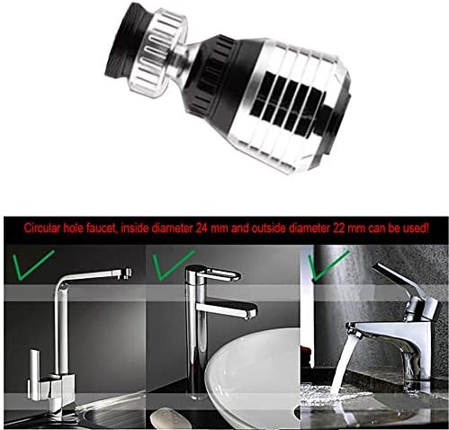 360 Rotate Swivel Water Saving Tap Aerator Diffuser Faucet Nozzle Filter Adapter - Image 2