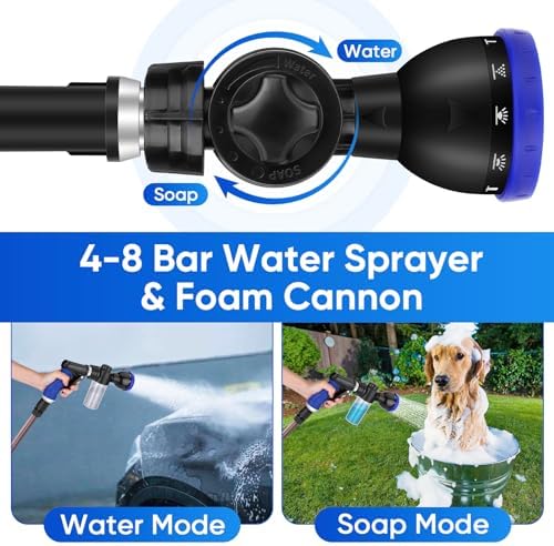 Pet Bathing Sprayer Kit,10 Spray Patterns, Adjustable Hose Wash Sprayer - Image 2