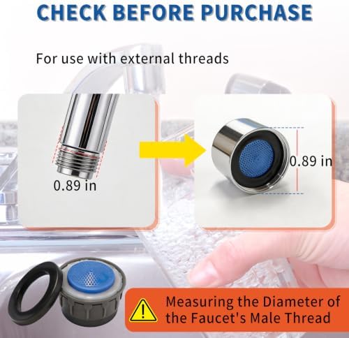 2 Pack Replacement Parts 3924 for Moen 2.2 GPM Female Thread Faucet Aerator - Image 4