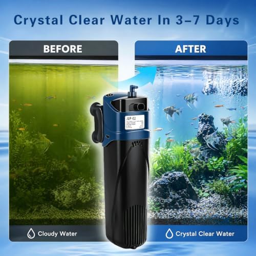 COOSPIDER Fish Tank Filter U-V Submersible Aquarium Filter 132GPH - Image 6
