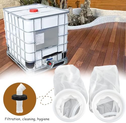 IBC Tote Cover, 2Pcs Rain Water Filter, 8 Inch IBC Lid Filter, Nylon Tote Cover, Stretchy Reusable Lid for Mounting on Container Rainwater Tank for Daily Use - Image 4