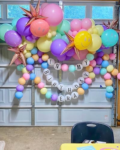 171Pcs Songster Birthday Decoration - Pink and Purple Balloon Arch Kit Hollow Star, Microphone, Disco Mylar Balloon Garland Kit for Music Fans Popular Singer Birthday Princess Party Decorations - Image 4