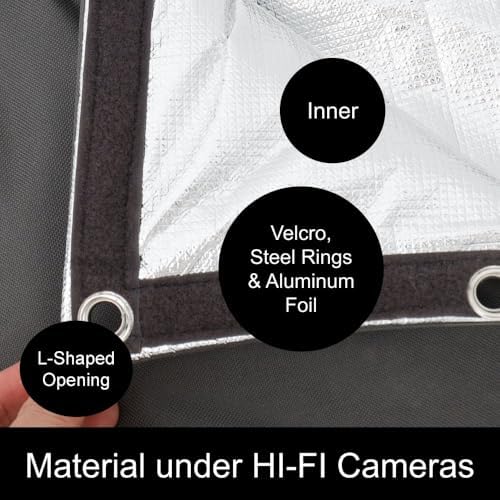 King Mills 5 Layer Sprinkler Covers for Outside, L-Shaped Opening Back Flow Covers for Winter Freeze and Intense Sun Protection. Outdoor Pipe Insulation Cover.[Granite Color] 20x24in - Image 6