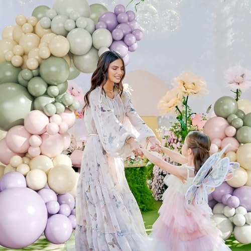 124 Pastel Balloon Arch Kit for Wildflower Baby Shower Birthday Decorations - Image 6