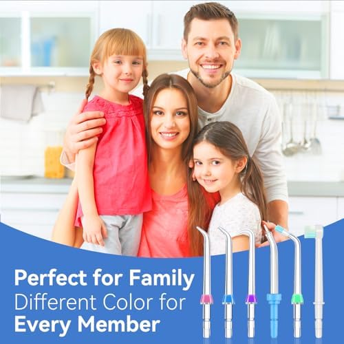 Replacement Tips for Waterpik, Water Flosser Replacement Heads Parts for Waterpik Oral Irrigator, Aquaflosser 6 Tips Pik Pocket Combo - Image 6