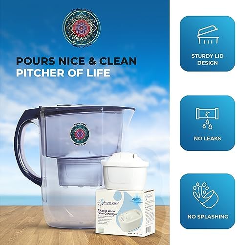 Life Ionizer Pitcher of Life 3.8L Alkaline Water Pitcher with 2L Filtering Capacity, 6 Stage Superior Filter Cartridge, BPA-Free, Eco-Friendly - Image 2