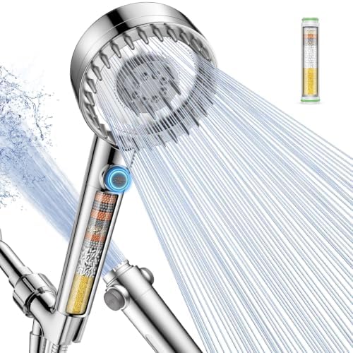 Filtered Shower Head with Handheld, High Pressure Showerhead with Filters by Fitespot