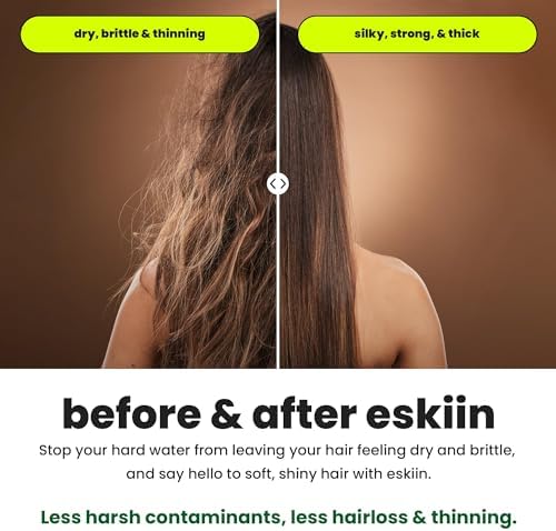 Eskiin Filtered Shower Head - Best HandHeld Shower Head With Filters For Healthy Hair & Skin - High Pressure - Reduce Dandruff, Protect Colored Hair, And Soothe Dry Skin (Black) - Image 2