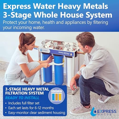 Express Water 3-Stage Heavy Metal Water Filtration System Bundle with Whole House Sediment Water Filter - Image 3