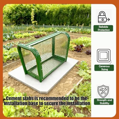 44″ L x 14″ W x 24″ H BIGalleons Backflow Security Cage, Green Metal Backflow Preventer Enclosure, Backflow Cage Cover with Locks(Large) - Image 7