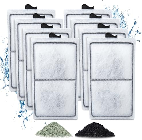 8 Pack PF-S Filter Cartridges Only Compatible with Silenstream PF10 Power Filters, Replacement Aquarium Carbon Cartridge with Zeolite by Zuqqony
