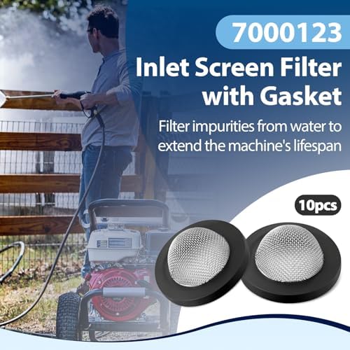 10 PCS 7000123 Hose Washer with Screen Compatible with Simpson, FNA, Delco, Water Hose Screen Washer Fit for 3/4" Garden Hose Connector and 5/8" Washing Machine Connections - Image 2