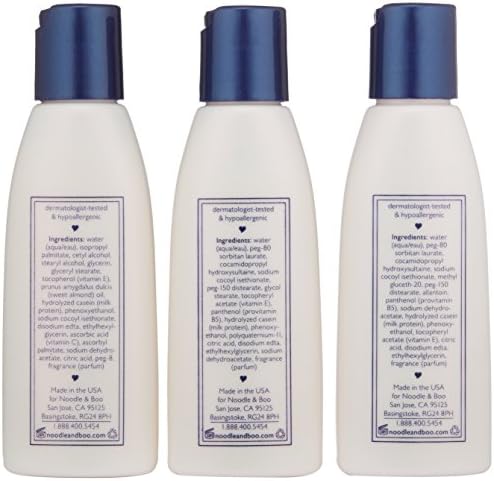 Noodle & Boo Essential Care 3 Piece Kit Super Soft Baby Lotion, Extra Gentle Shampoo and Soothing Body Wash, 2 Oz of each - Image 4