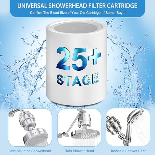Shower Filter Replacement Cartridge for Hard Water, 25+ Stages High Output - Image 5