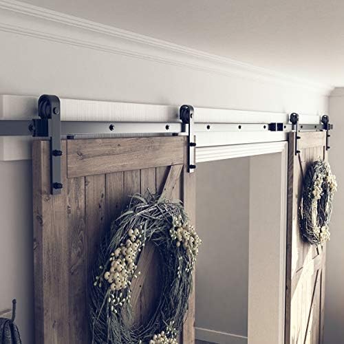 SMARTSTANDARD 13 FT Double Barn Door Hardware Kit, Fit 36-40" W Door Panel - Image 5