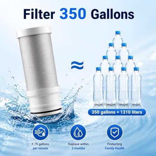 Vortopt T10 Water Filter for Sink Faucet, 360° Rotary Faucet Filter, Purple - Image 6