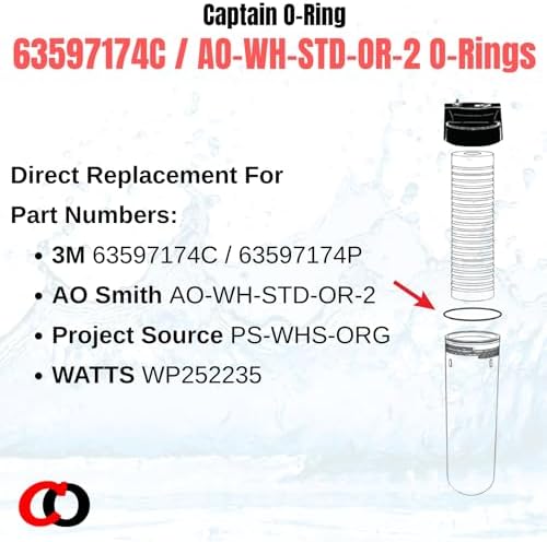Captain O-Ring - Replacement 63597174C / 63597174P / AO-WH-STD-OR-2 / WP252235 Orings for 3M Aqua-Pure, AO Smith, Watts Filter Housings (3 Pack) - Image 2
