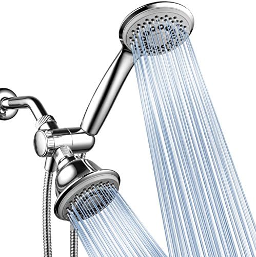 AquaStorm by HotelSpa 30-Setting SpiralFlo 3-Way HIGH PRESSURE Luxury Shower Head/Handheld Showerhead Combo. California Model with Removable 1.8 GPM Flow Regulator, Economy Mode, Chrome Finish by HotelSpa
