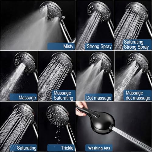 Filtered Shower Head with Handheld 10 Modes for Hard Water - Image 2