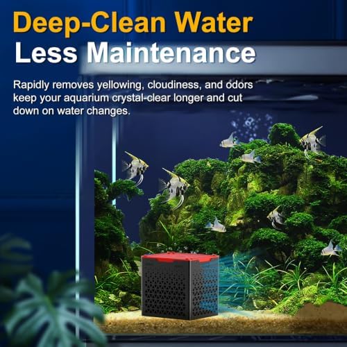 Pure Cube Water Trough Filter 3.0 Super‑Strong Filtration Aquarium Water Trough Activated Carbon Purifier Cube for Horse, Livestock, Fish Tanks & Ponds,Red,for 20 Gallons Tank - Image 3