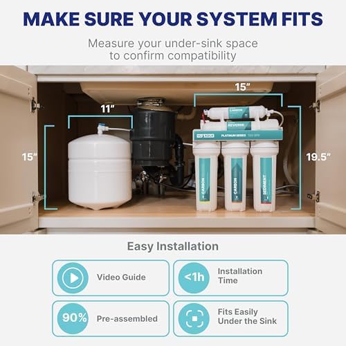 NU Aqua 6-Stage UV Under Sink Reverse Osmosis Water Filter System - 100 GPD - Image 3