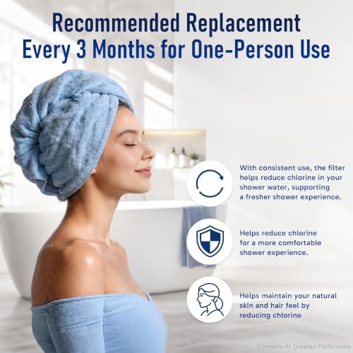 Veken Shower Filter Replacement Cartridge, Easy Swap, U-Channel Filtration - Image 5