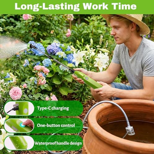 Battery Powered Sprayer Wand 29" Electric Sprayer with 16ft Hose - Image 5