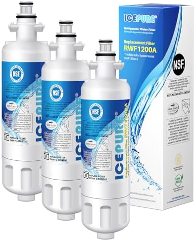 ICEPURE ADQ36006101 9690 Water Filter Replacement for LG LT700P, 3 PACK by ICEPURE