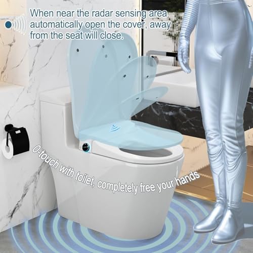 Bidet Toilet Seat, Auto Open/Close Lid & Seat with Radar Sensor, Unlimited & Filtered Warm Water, 8 Modes Spa Wash, Warm Air Dryer, Heated Seat, 10-year warranty. (TB-51E) - Image 3