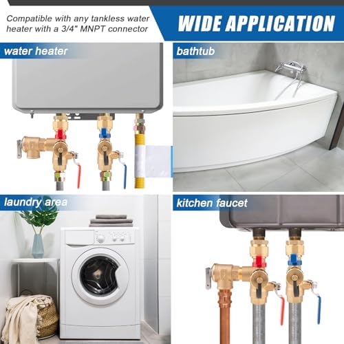 3/4" IPS Tankless Water Heater Valve Kit, Pressure Relief Valve - Image 5