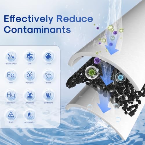 ICEPURE 5 Micron 10" x 4.5" Whole House Sediment and Iron Manganese Resin Water Filter Compatible with GE FXHTC, GXWH40L, RFC-BBSA W50PEHD Whirlpool WHKF-GD25BB GXWH35F GNWH38S Dupont WFHD13001, 1PACK - Image 3