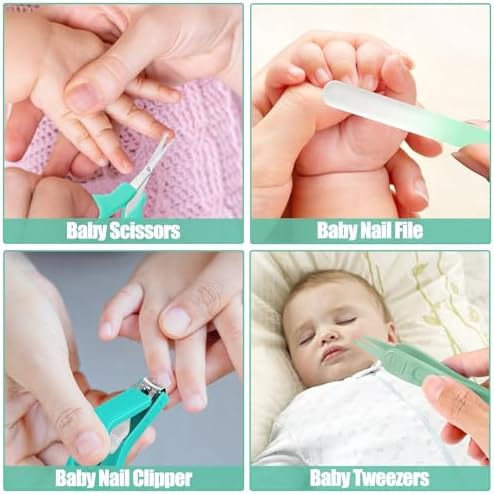 Baby Healthcare and Grooming Kit for Newborn Kids, 31PCS Upgraded Safety Baby Care Kit, Newborn Nursery Health Care Set, Baby Care Products (Green) - Image 3