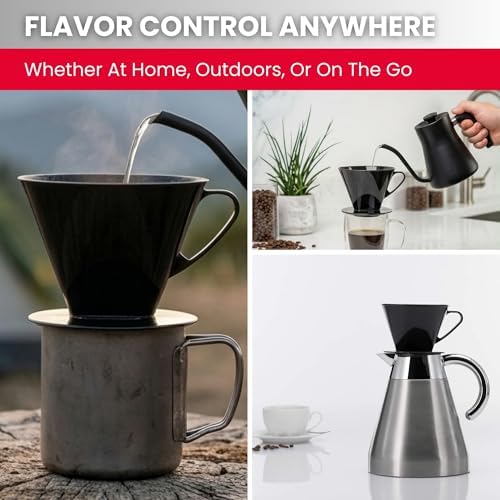 Westmark Pour Over Coffee Dripper, Coffee Filter Cone Size 2, Reusable Plastic for Manual Brewing, Up to 2 Cups, Model 24422261 - Image 5
