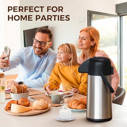Coffee Carafe for Keeping Hot, 85OZ Airpot Coffee Dispenser with Pump - Image 6