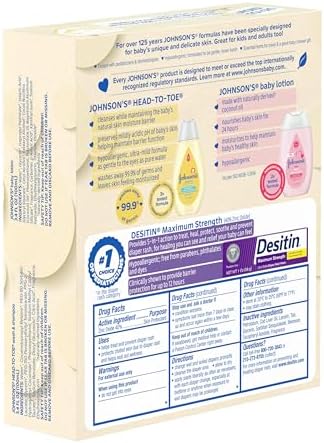 Johnson's Baby Care Essentials Gift Set, Body Lotion, & Zinc Oxide Diaper Rash Paste for Baby's Delicate Skin, Value Pack, Travel-Size, Bath Essentials Must Haves, Baby Gifts, 3 Items - Image 7