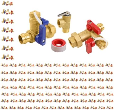 100 Sets Niikappu Tankless Water Heater Valve Kit, 3/4" Press(Tool055-100) by Unknown
