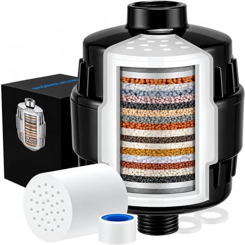 20 Stage Shower Filter for Hard Water, High Flow Shower Head Filter by ZGMEH