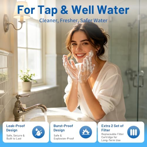 3 Stage Whole House Water Filter System with 3 Sets of Filters, 10"x2.5" - Image 2