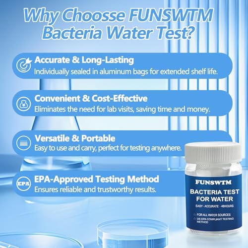Coliform Bacteria Water Test Kit: 12-Pack Water Bacteria Test Kit Easy At-Home Well Water, Tap, Pool, Spring, Pond, Lake Drinking Water Quality Test - Image 3