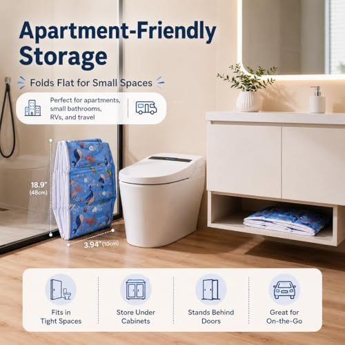 MORAIS Collapsible Baby Bathtub, Portable Toddler Bath Tub for Shower - Image 5