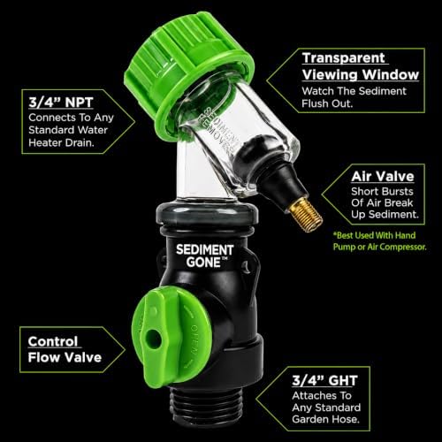 The Original Sediment Gone® Water Heater Flush Kit & Sediment Removal Tool - Image 5